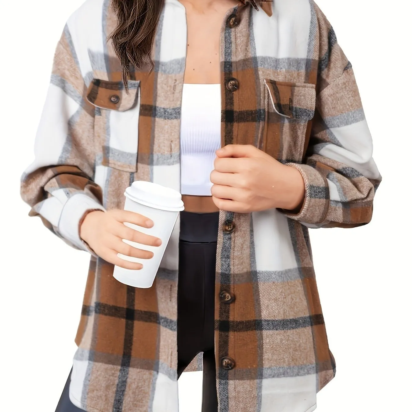 🔥 Elegance & Warmth: Women's Slim Wool Plaid Coat 🔥