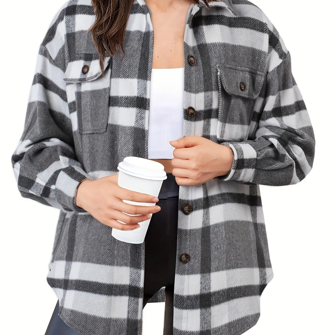 🔥 Elegance & Warmth: Women's Slim Wool Plaid Coat 🔥