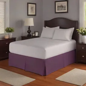24" Inch Drop Bed Skirt Purple Egyptian Cotton 1000TC