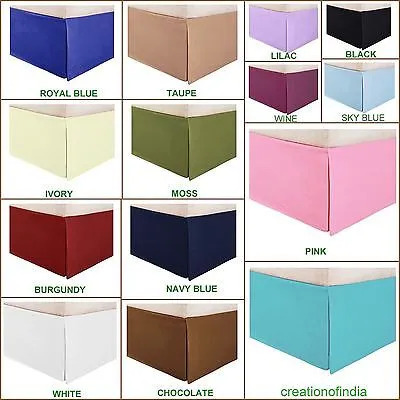24" Inch Drop Bed Skirt Purple Egyptian Cotton 1000TC