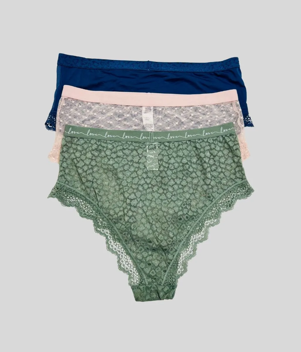 3 Pack Mixed Midi Briefs