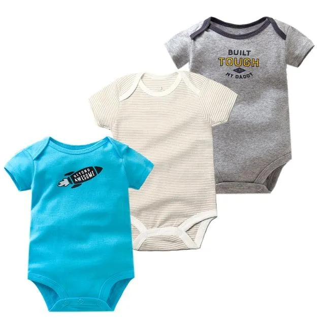 3PCS/Pack Soft Cotton Baby Bodysuit