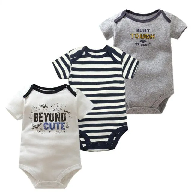 3PCS/Pack Soft Cotton Baby Bodysuit