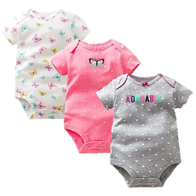 3PCS/Pack Soft Cotton Baby Bodysuit