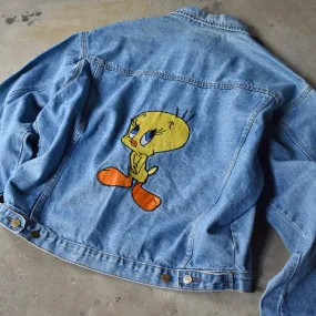90's　Looney Tunes/ルーニー・テューンズ “トゥイーティー” バック刺繍！ デニムジャケット　USA製　230602