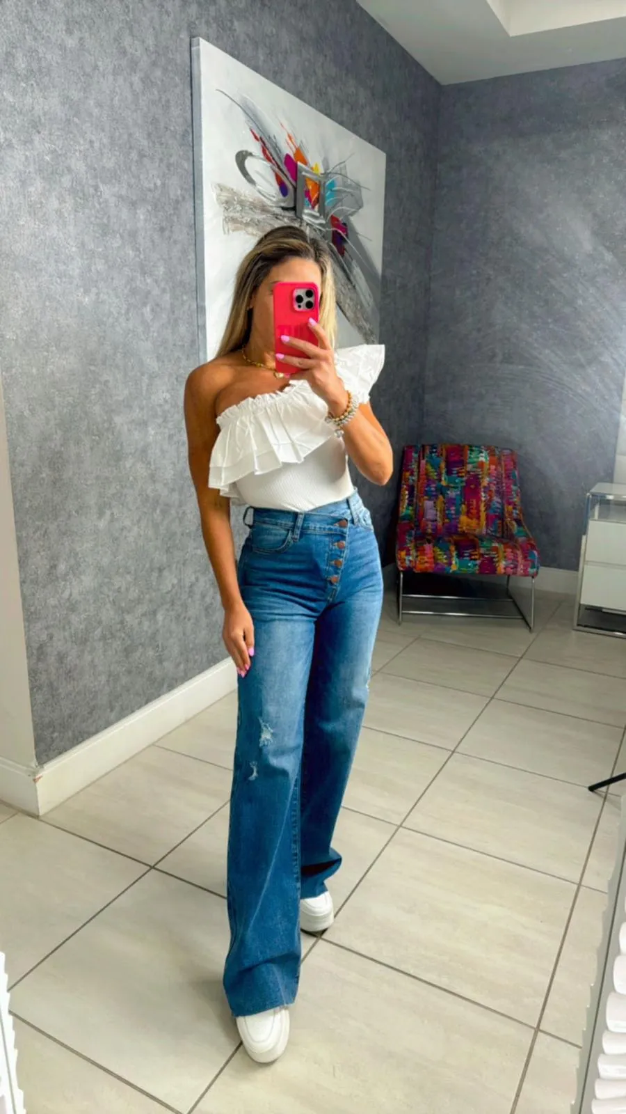 9412 Bodysuit featuring one shoulder