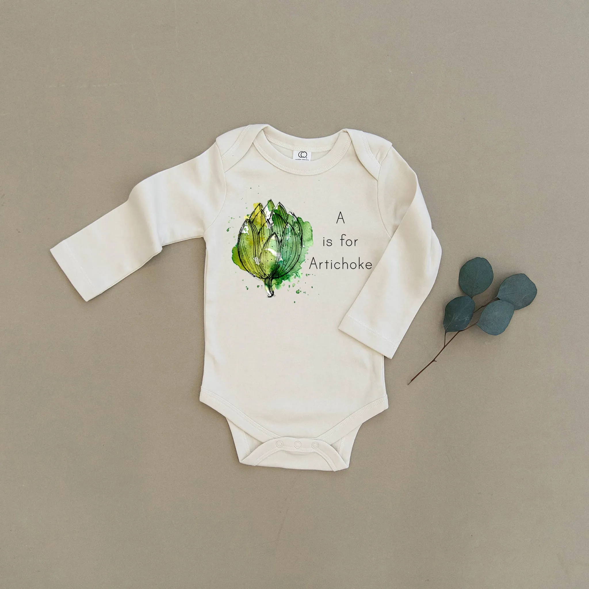A is for Artichoke Organic Baby Onesie®
