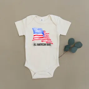 All American Babe Flag Organic Baby Onesie®