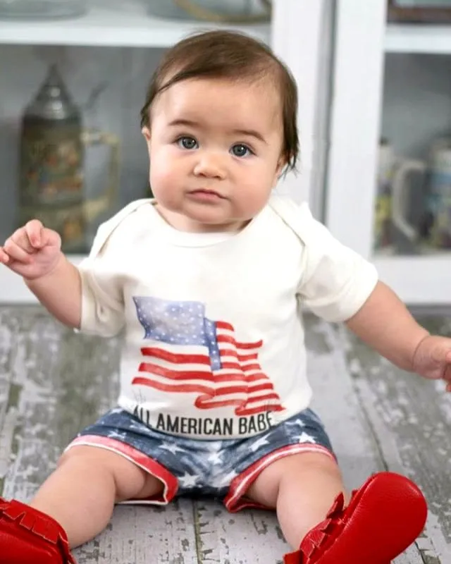 All American Babe Flag Organic Baby Onesie®