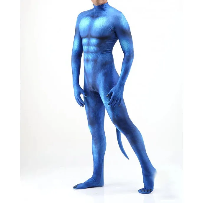Animal Cosplay Carnival Costume Adults Bodysuit Unisex with Paws and Tail
