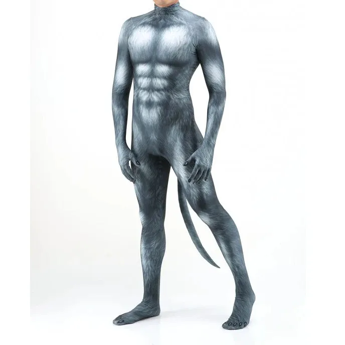 Animal Cosplay Carnival Costume Adults Bodysuit Unisex with Paws and Tail