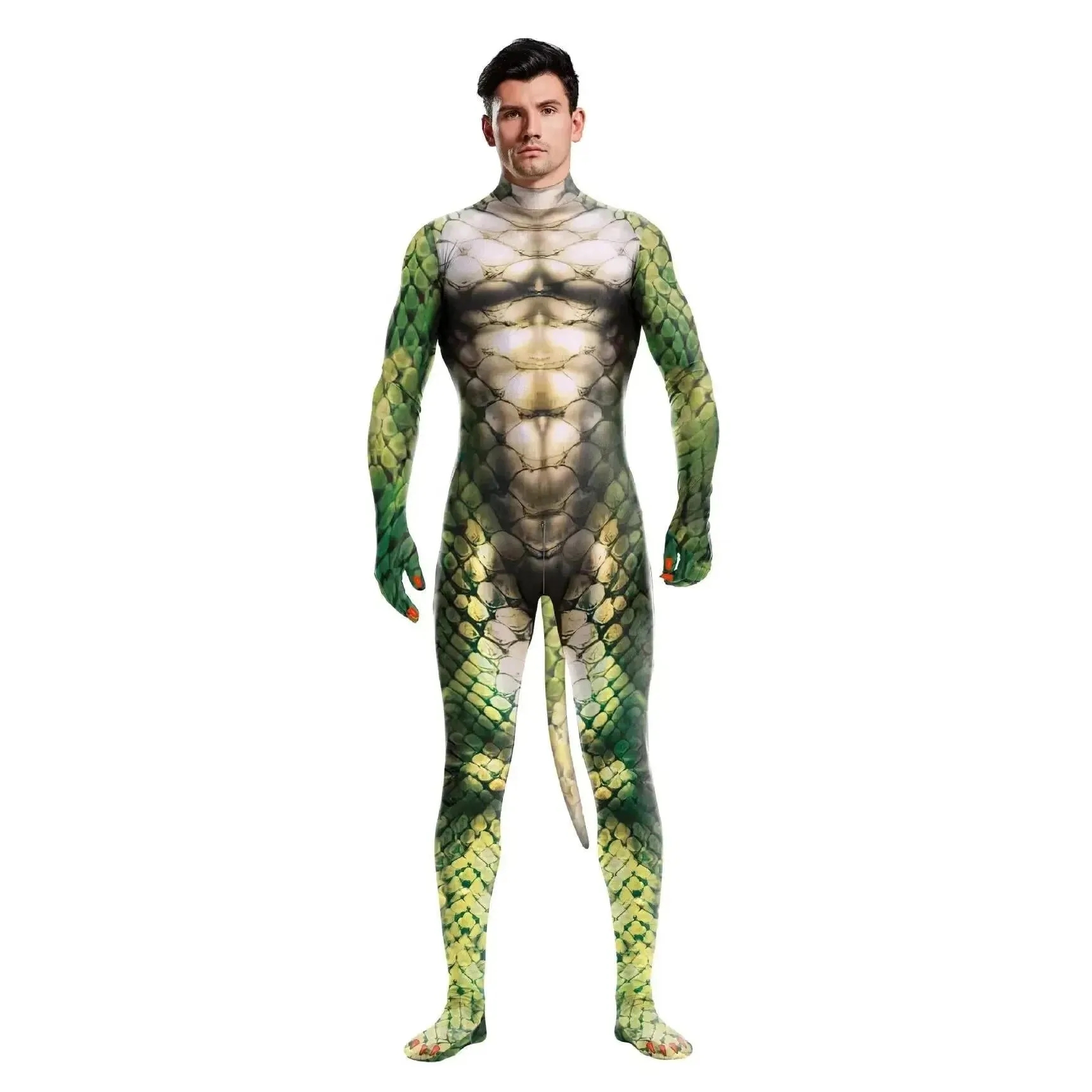 Animal Cosplay Carnival Costume Adults Bodysuit Unisex with Paws and Tail