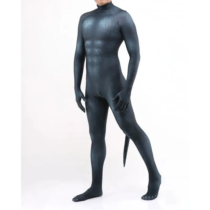 Animal Cosplay Carnival Costume Adults Bodysuit Unisex with Paws and Tail