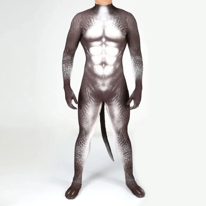 Animal Cosplay Carnival Costume Adults Bodysuit Unisex with Paws and Tail