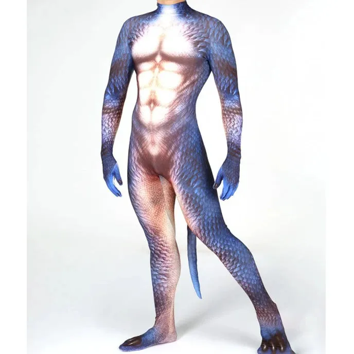 Animal Cosplay Carnival Costume Adults Bodysuit Unisex with Paws and Tail