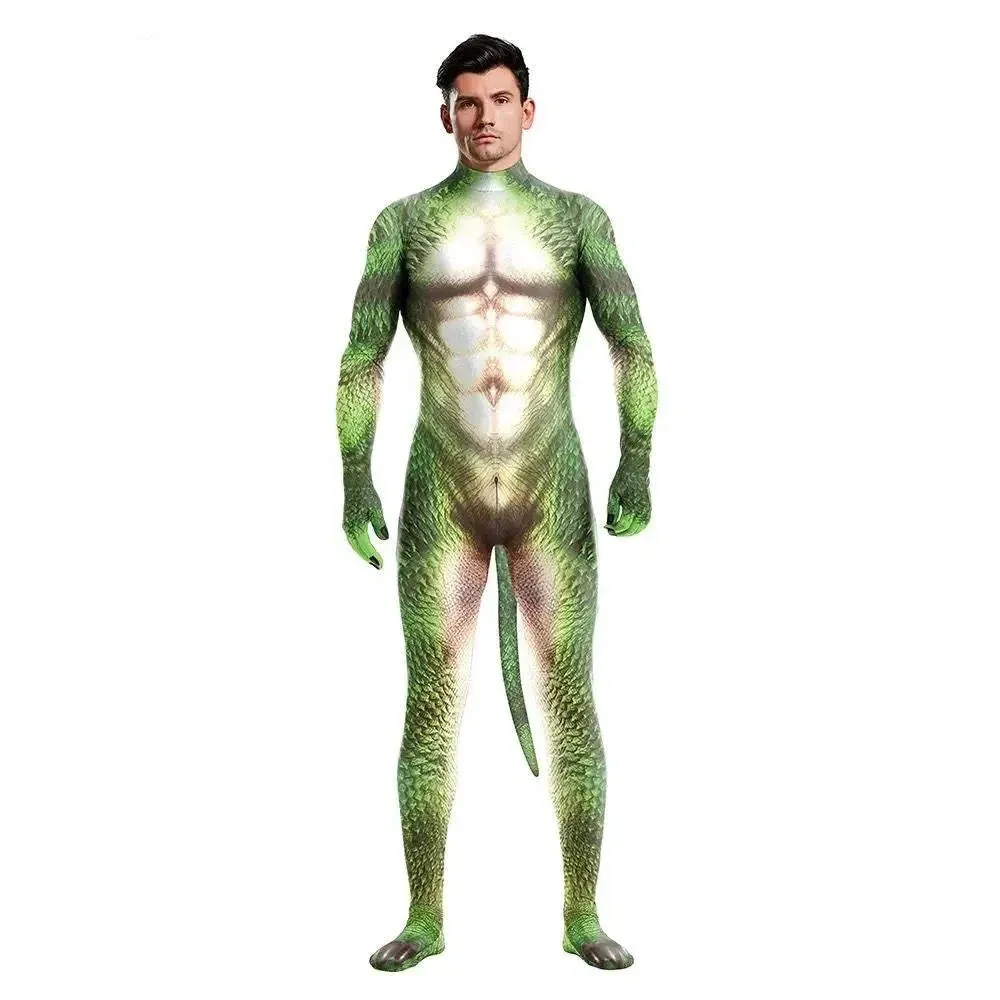 Animal Cosplay Carnival Costume Adults Bodysuit Unisex with Paws and Tail