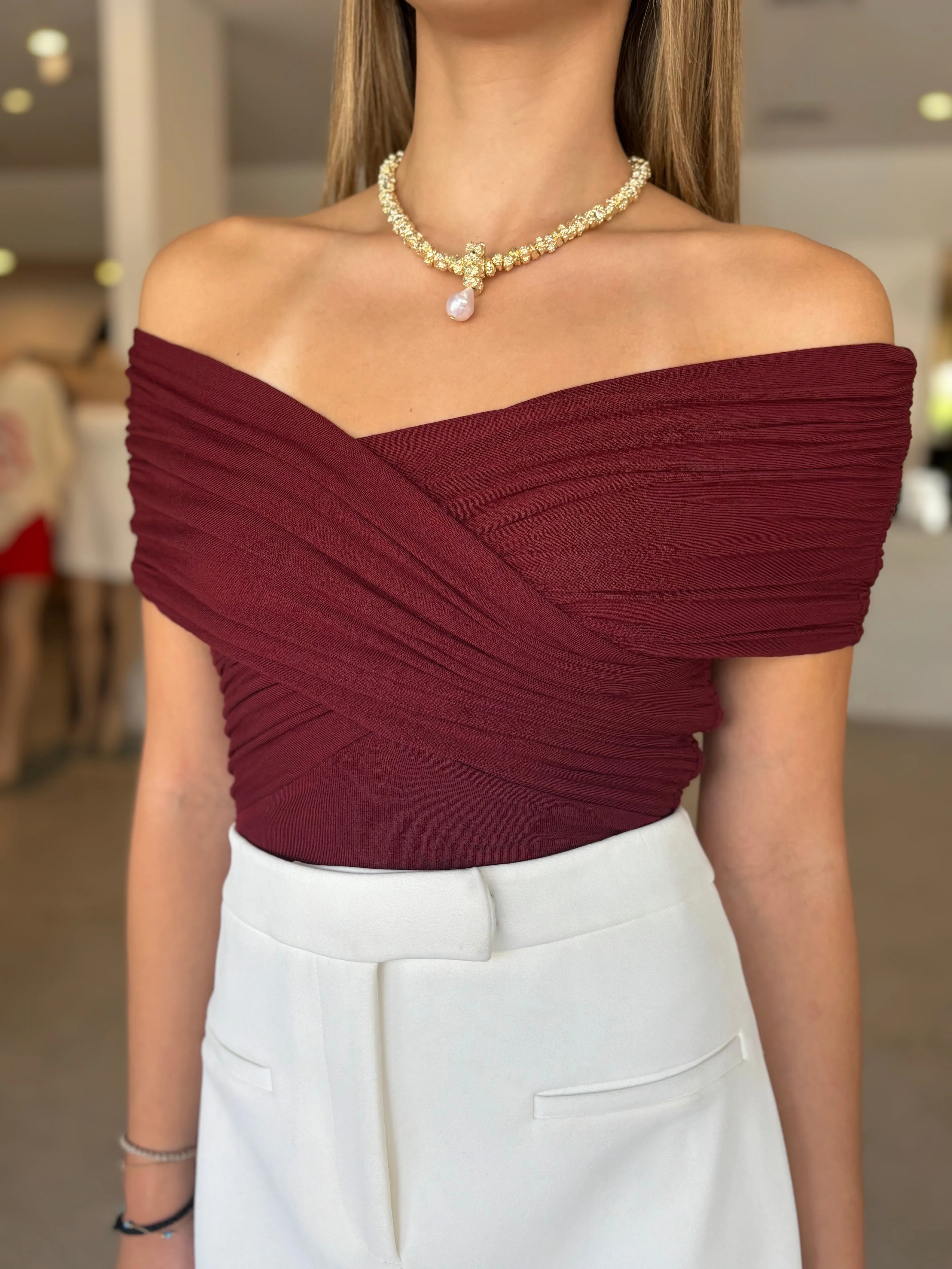 ARIANA BODYSUIT   WINE