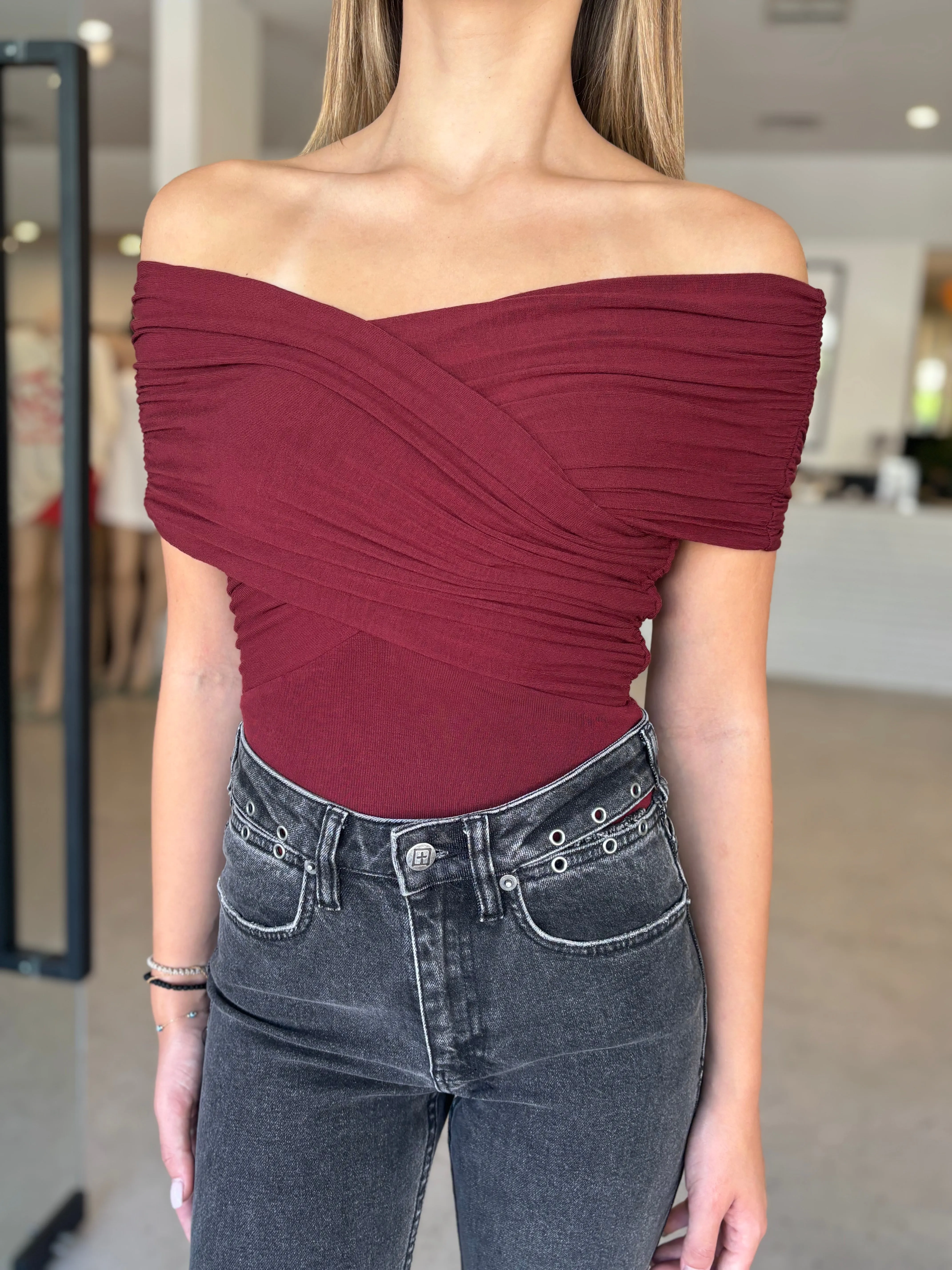 ARIANA BODYSUIT   WINE