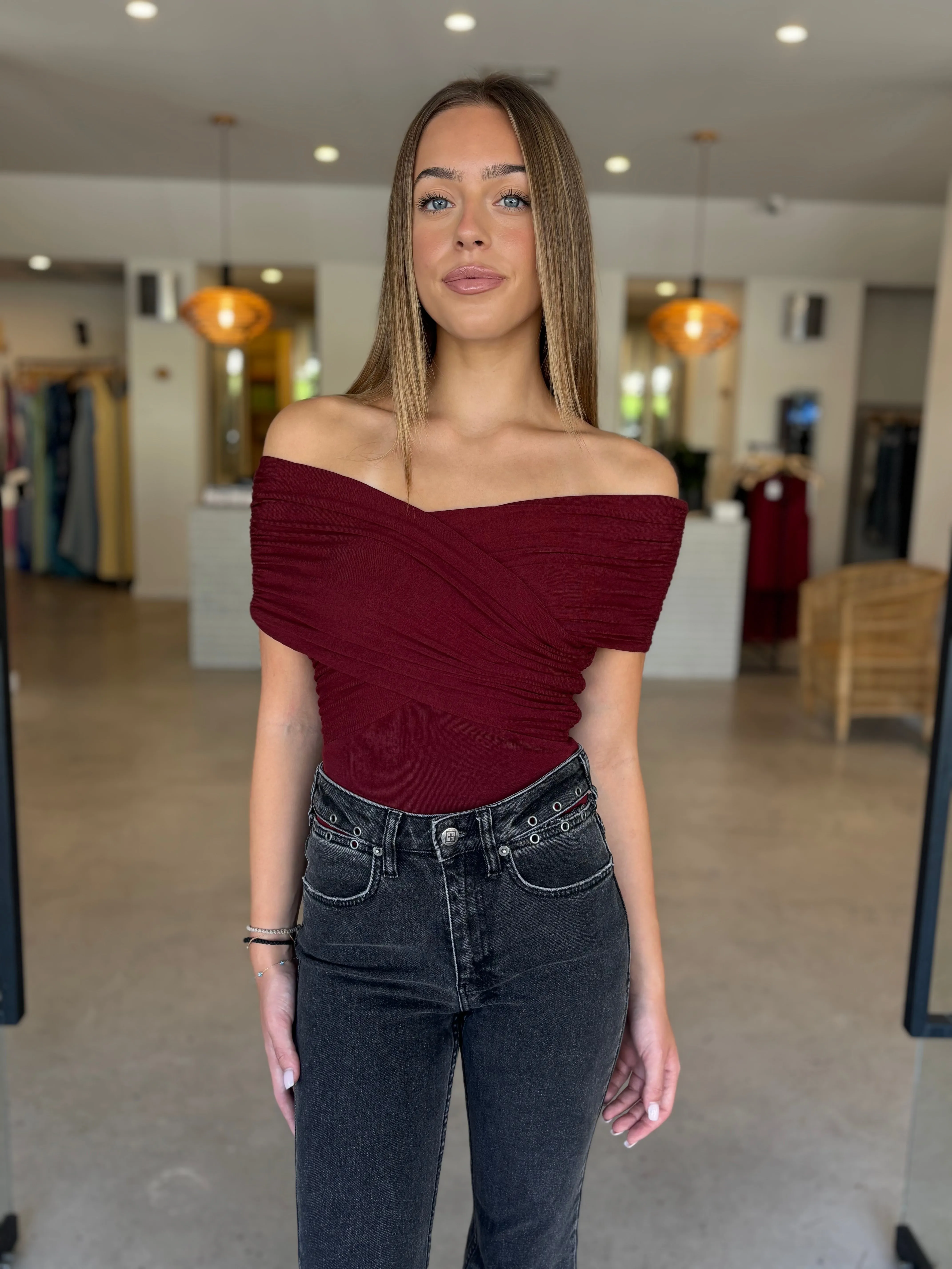 ARIANA BODYSUIT   WINE