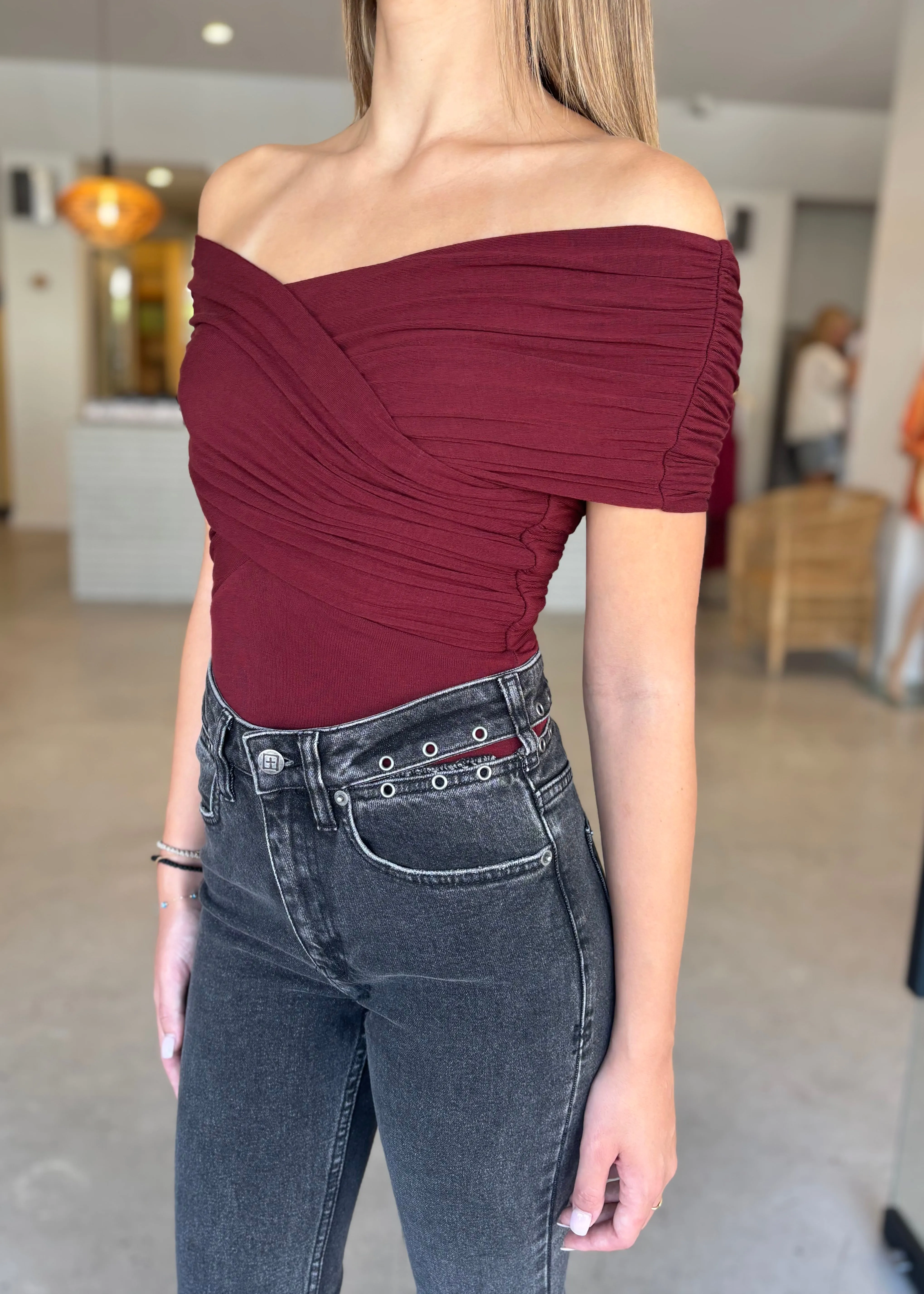 ARIANA BODYSUIT   WINE