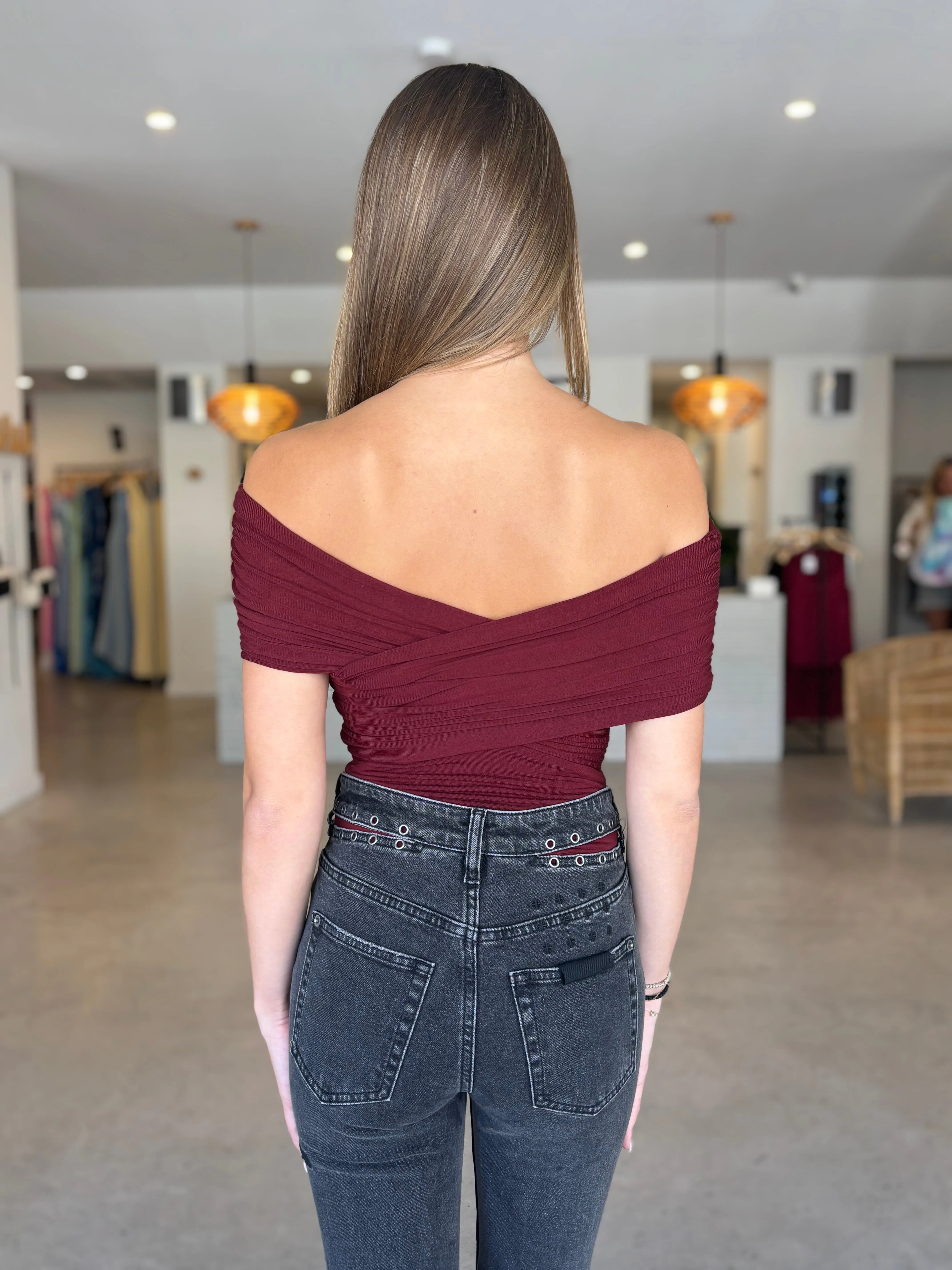 ARIANA BODYSUIT   WINE