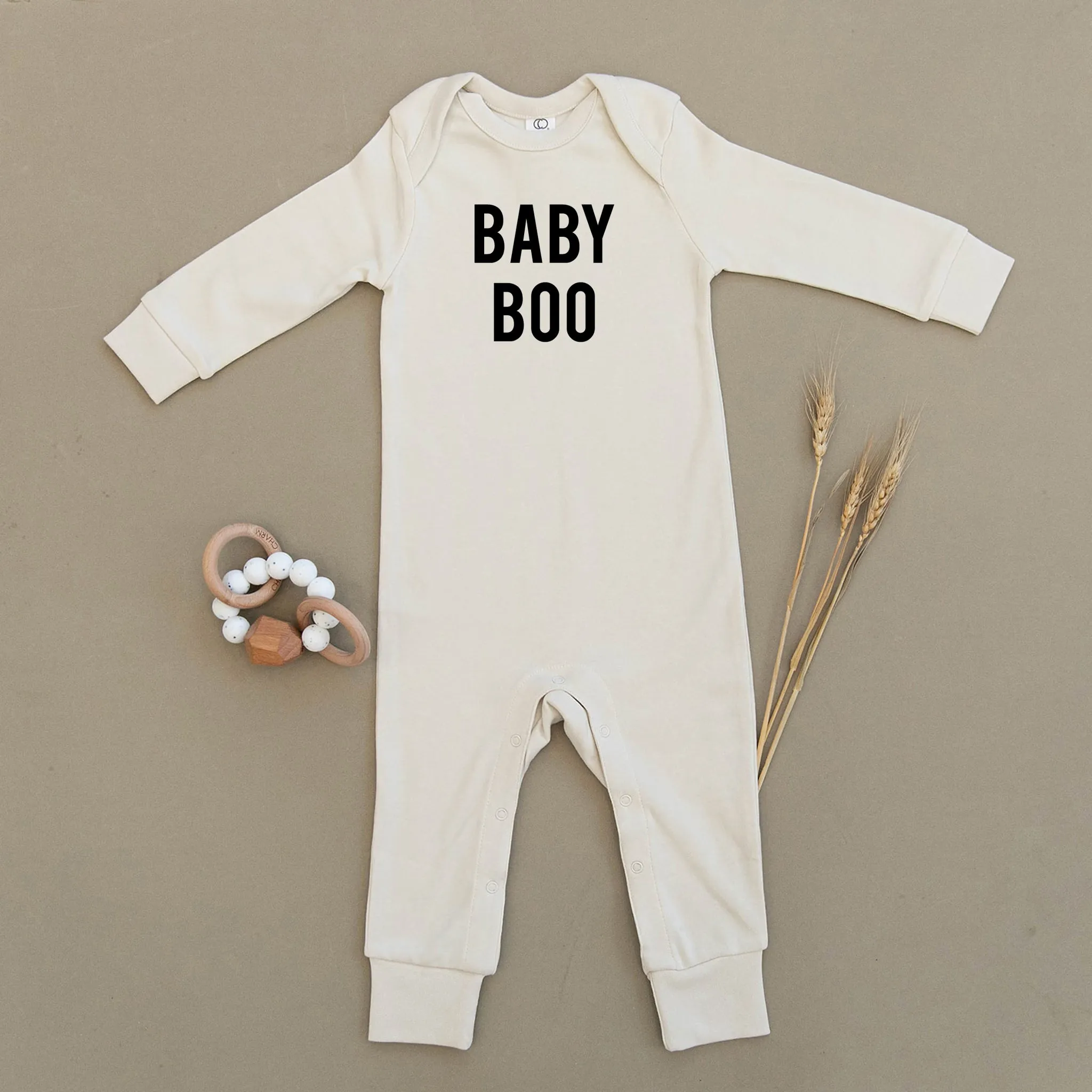 Baby Boo Halloween Organic Baby Playsuit