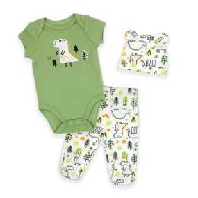 Baby Boy's Footed Jogger Set - Dinosaur