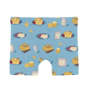 Bamboo Boxer Brief - Seaside Blue Breakfast in Bed