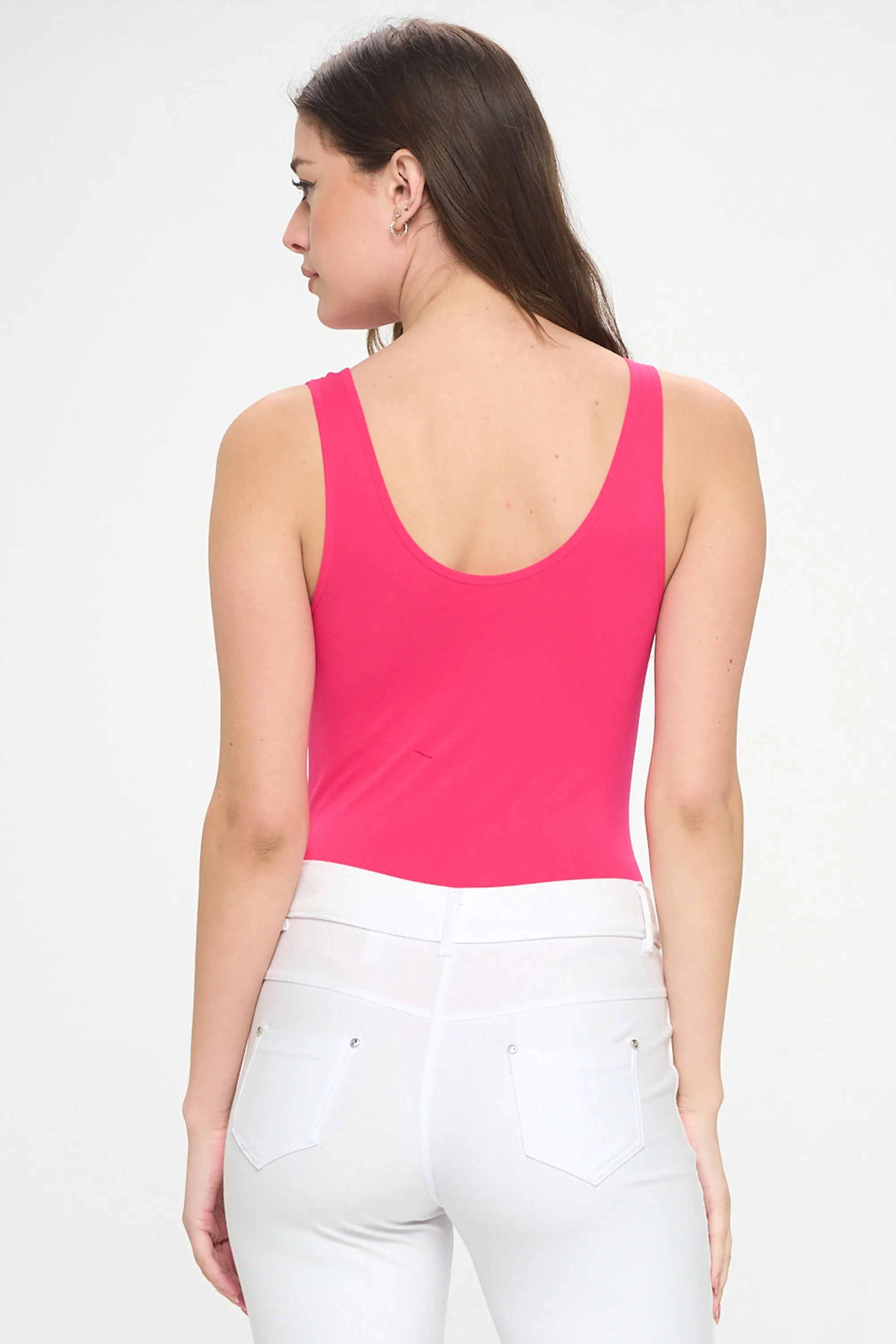 Basic V-Neck Tank Top Bodysuit