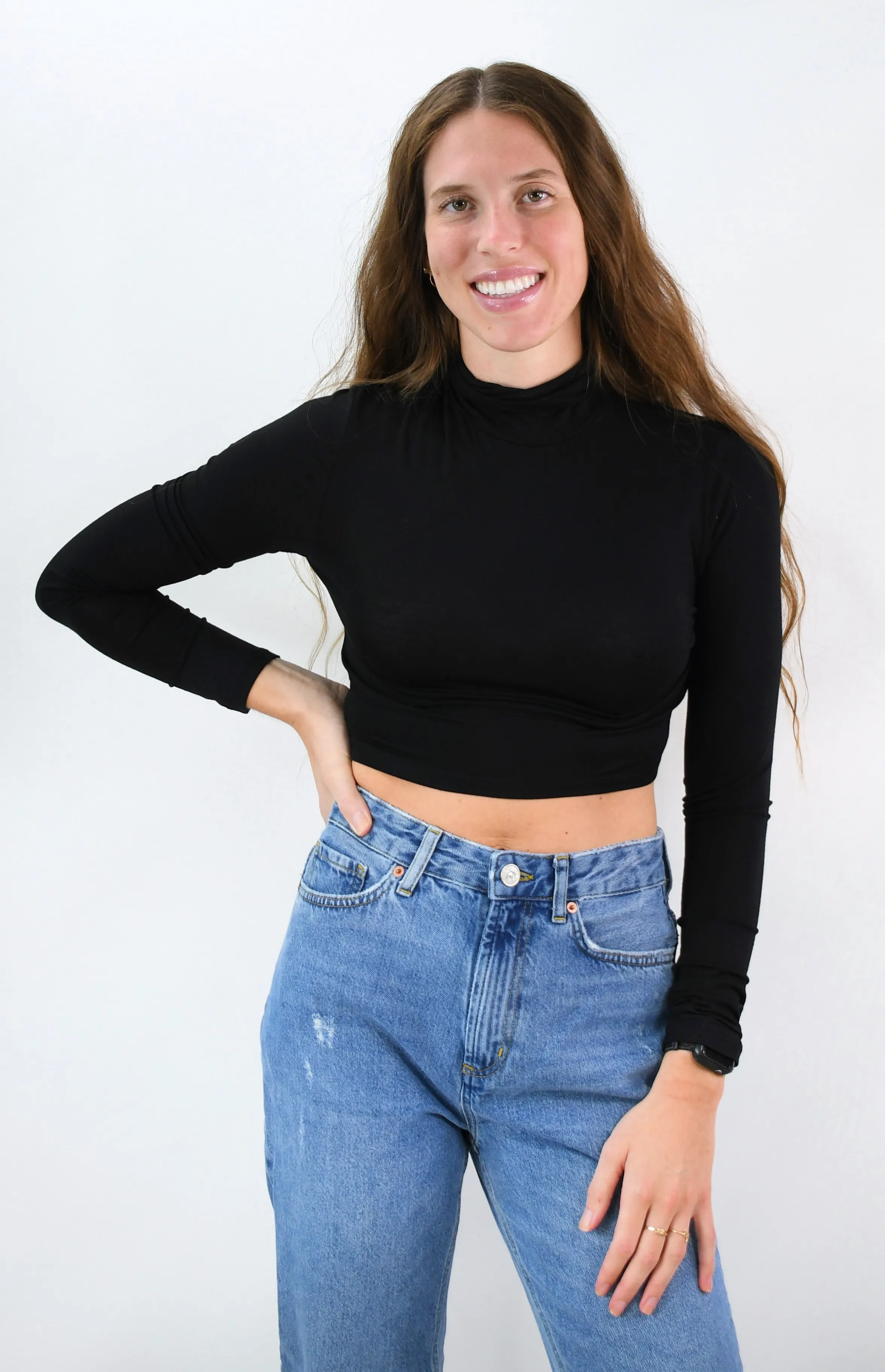 Basically Yours Long Sleeve Crop Turtleneck