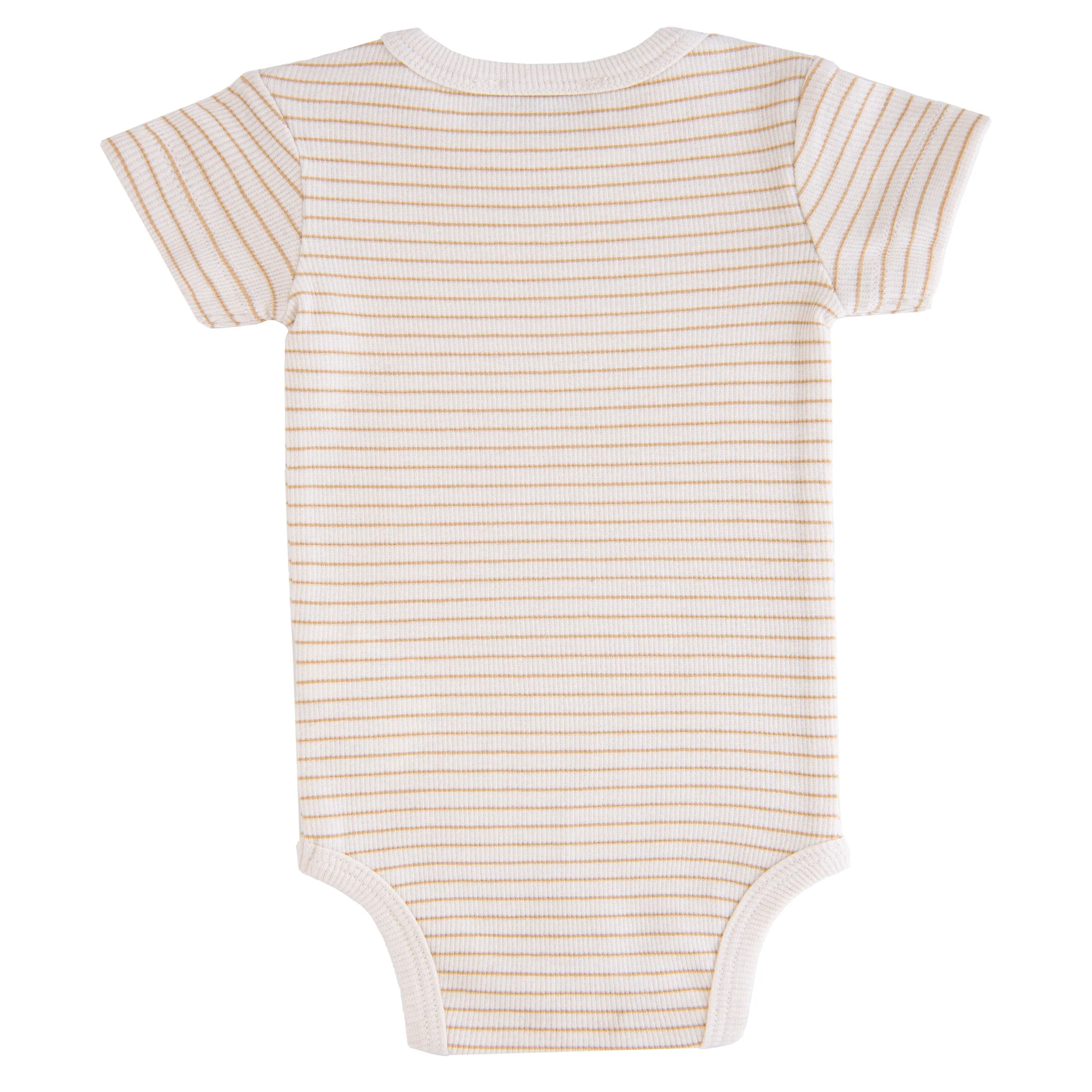 Beige Striped Modal Bodysuit