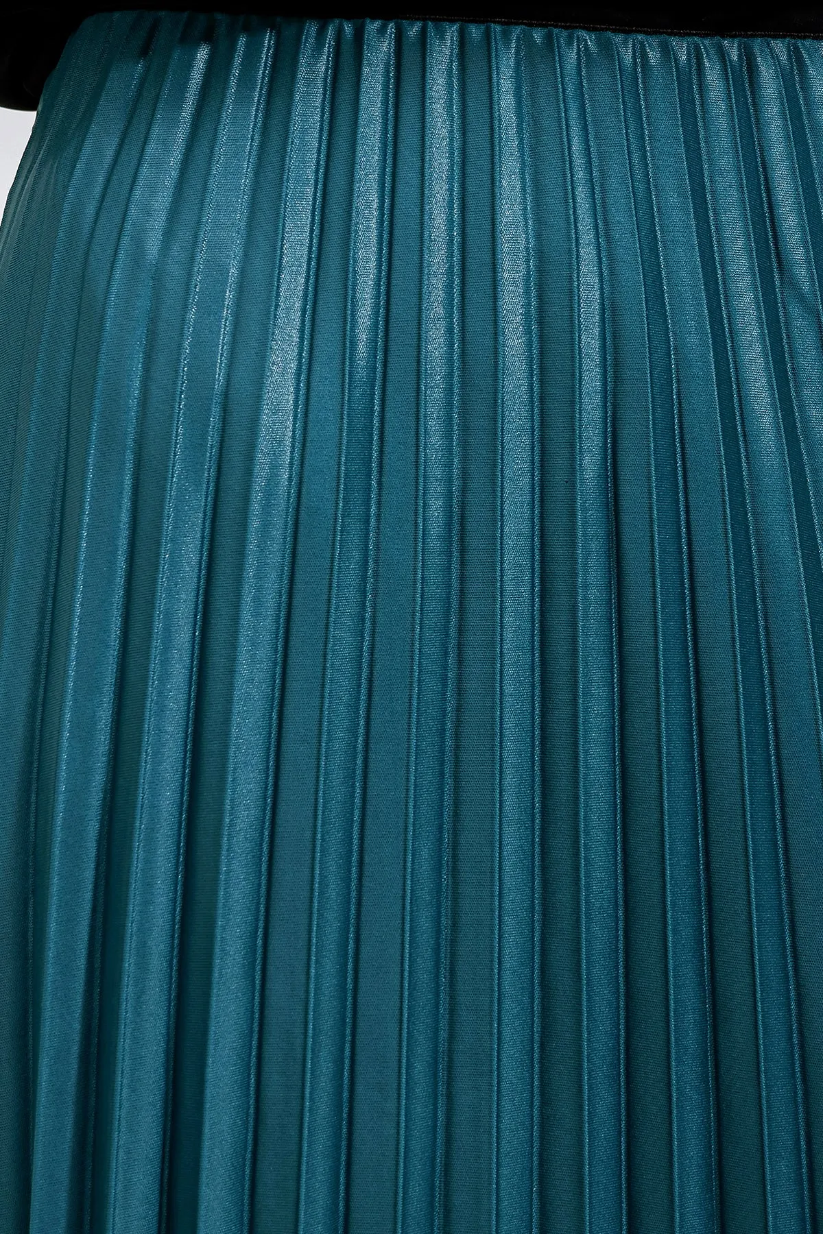 BGD Women Faux Leather Pleated Skirt - Petrol - Avondale