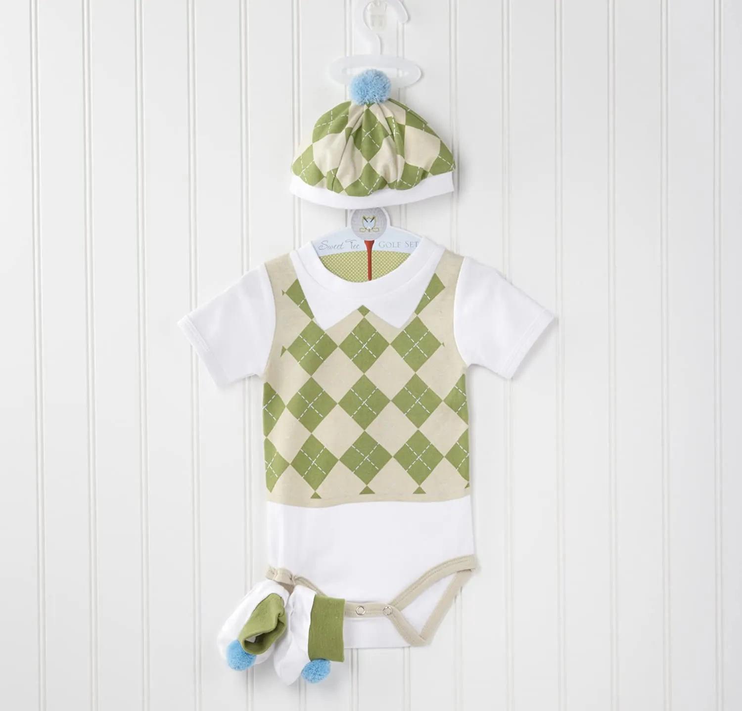 Big Dreamzzz Sweet Tee 3-Piece Golf Layette Set in Golf Cart Packaging