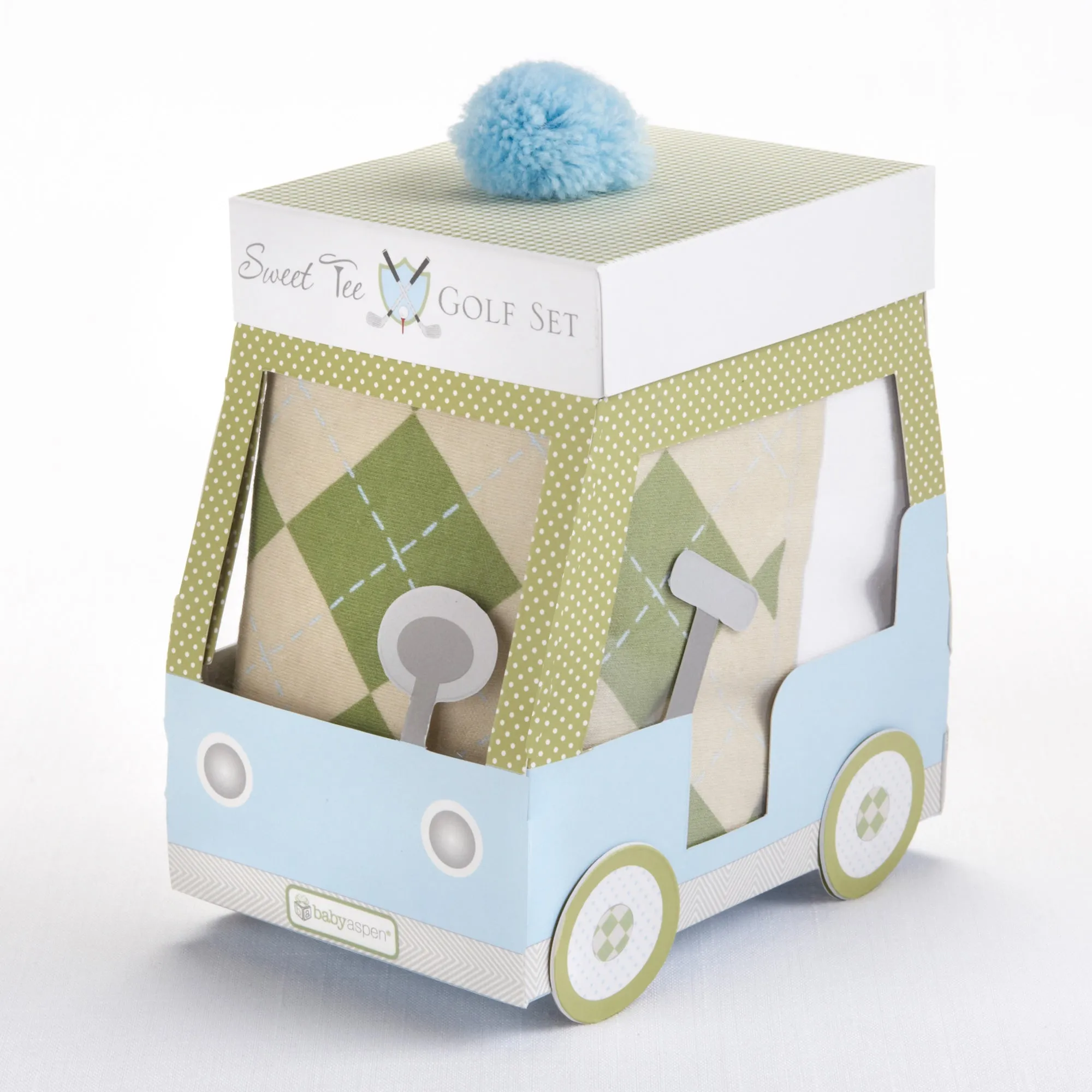Big Dreamzzz Sweet Tee 3-Piece Golf Layette Set in Golf Cart Packaging