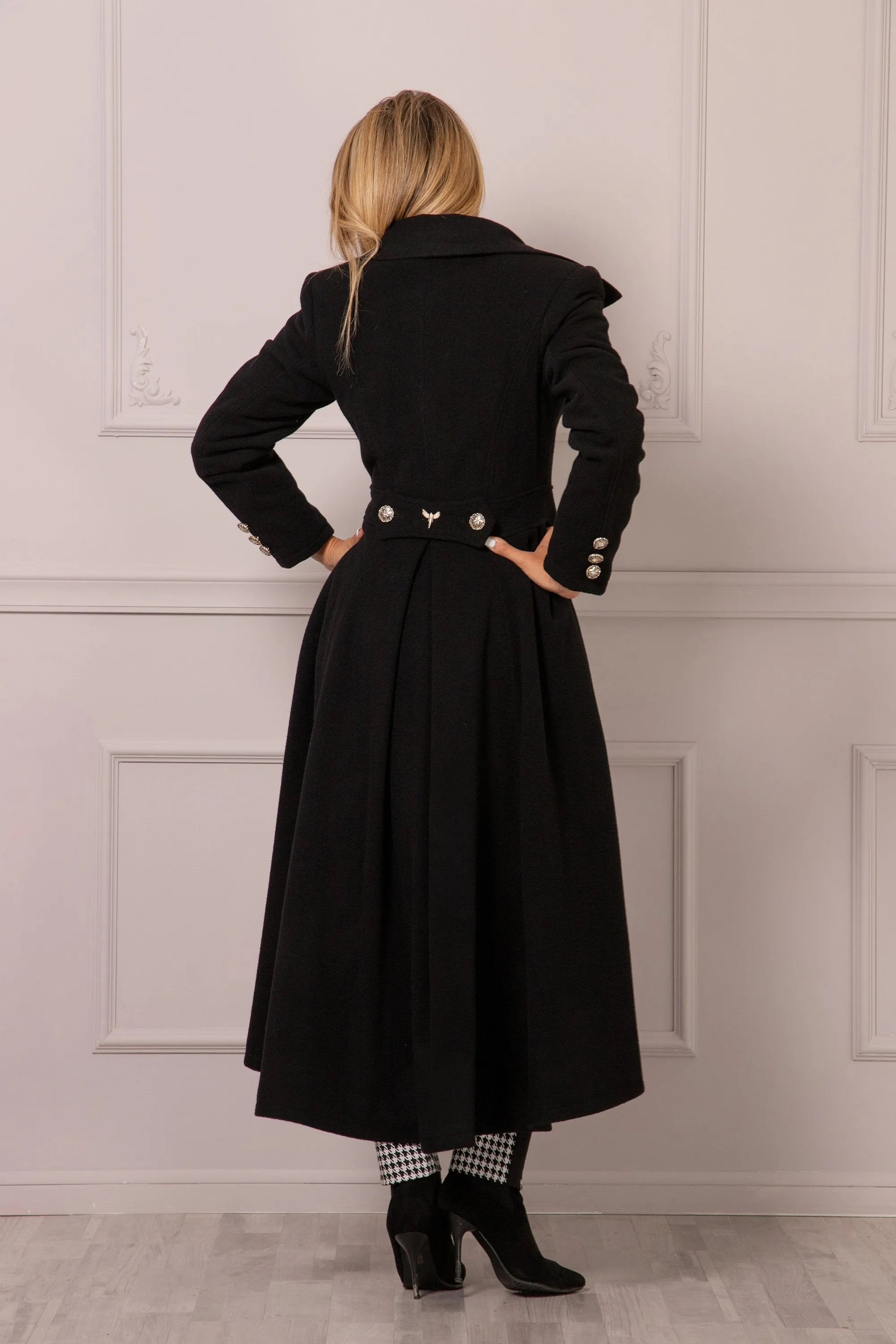 BLACK ASYMMETRIC COAT