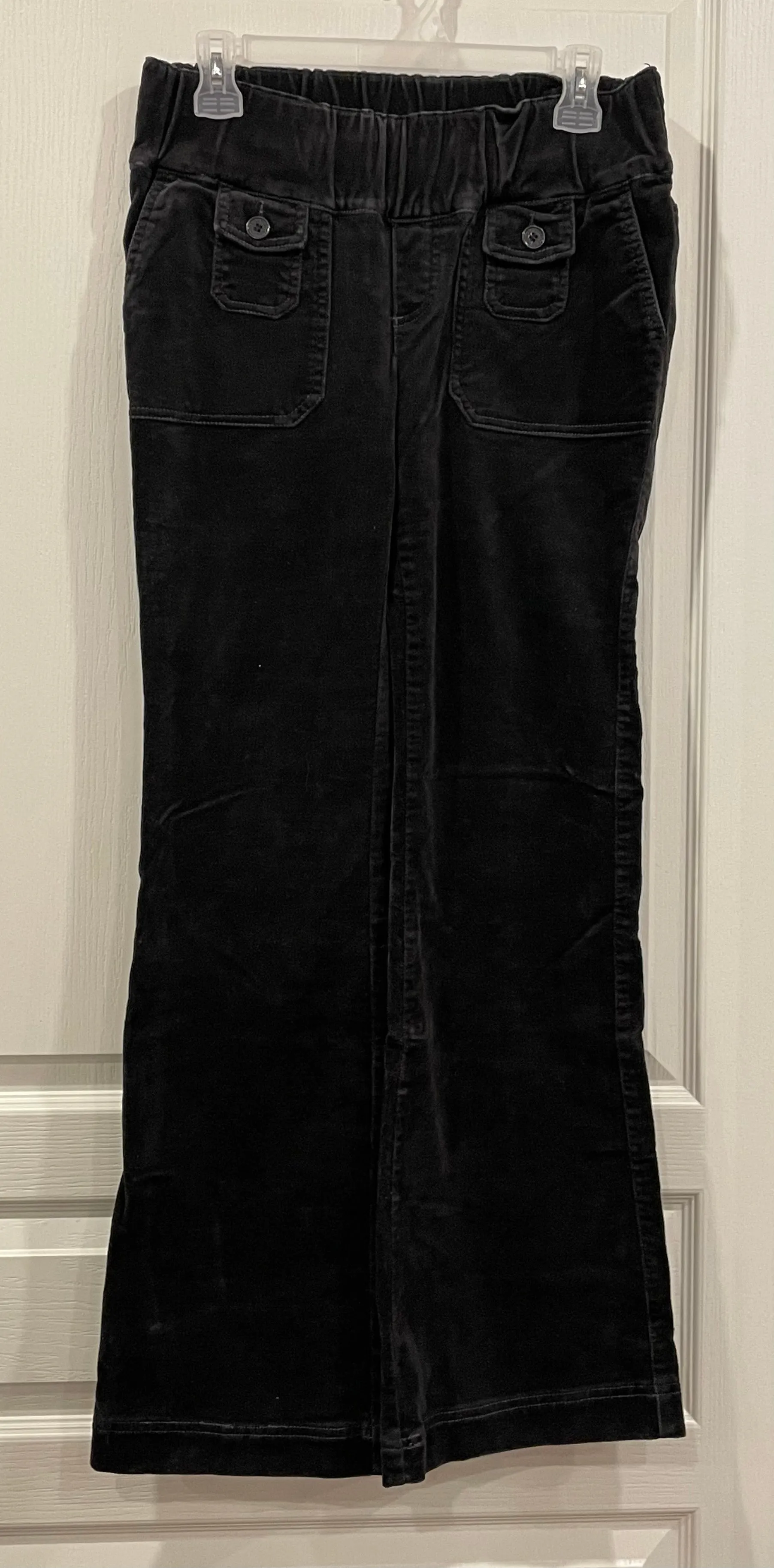 Black Maternity Velvety Pants, size X-Small, Maternity XS (0-2)