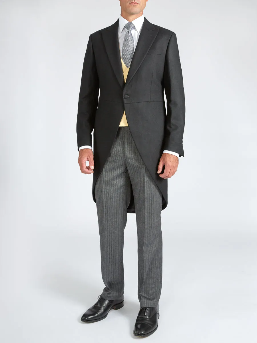 Black Seaton Cashmere Wool Morning Coat