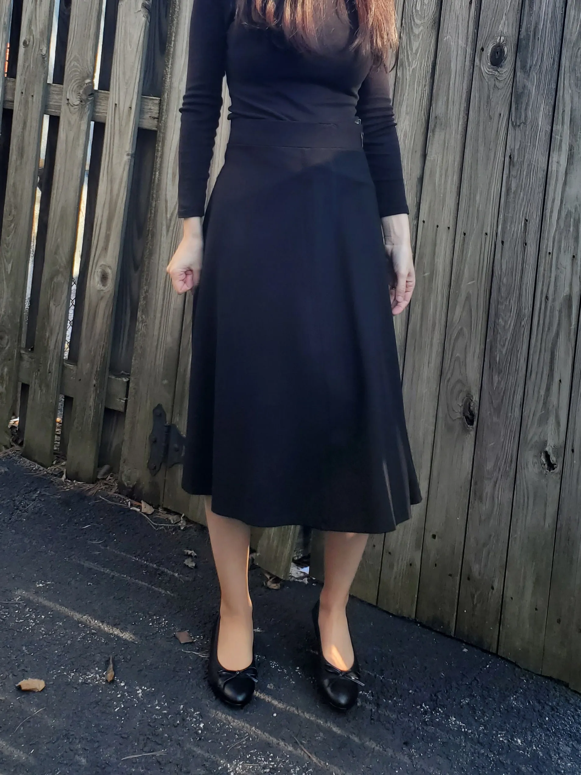 Black Stitch Skirt 29in