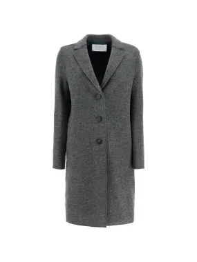 Boiled Wool Single-Breasted Coat