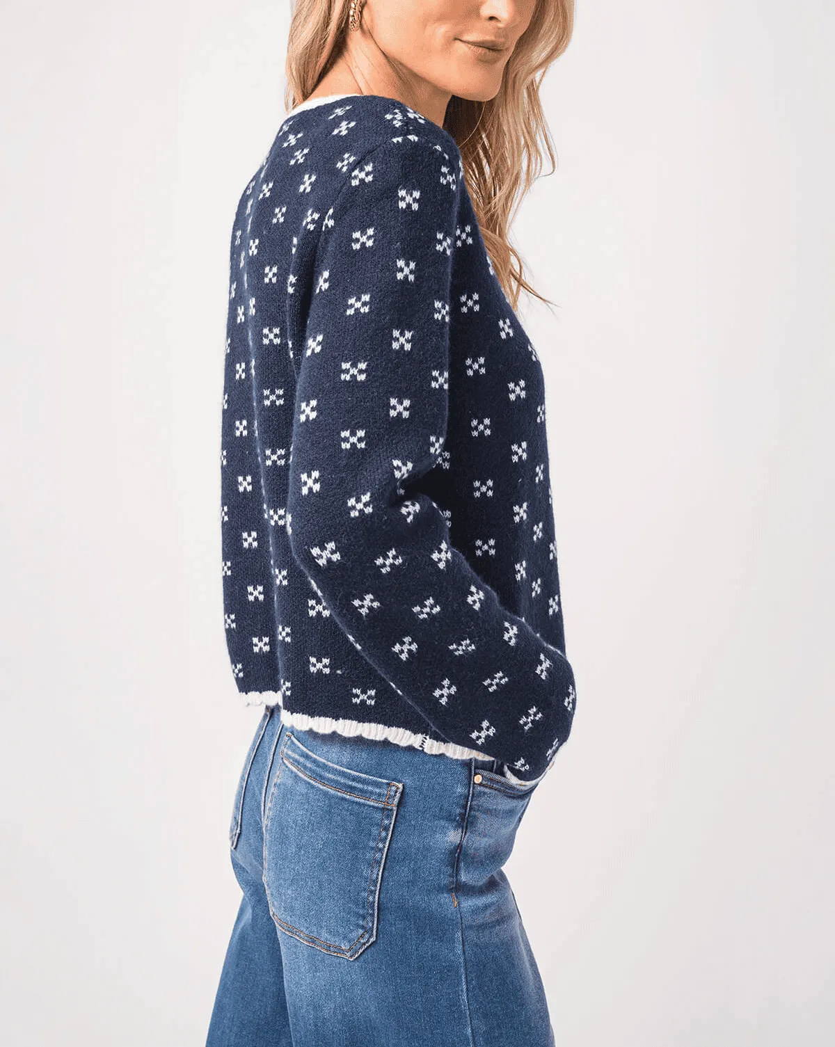 Bow Tie Knit Cardigan