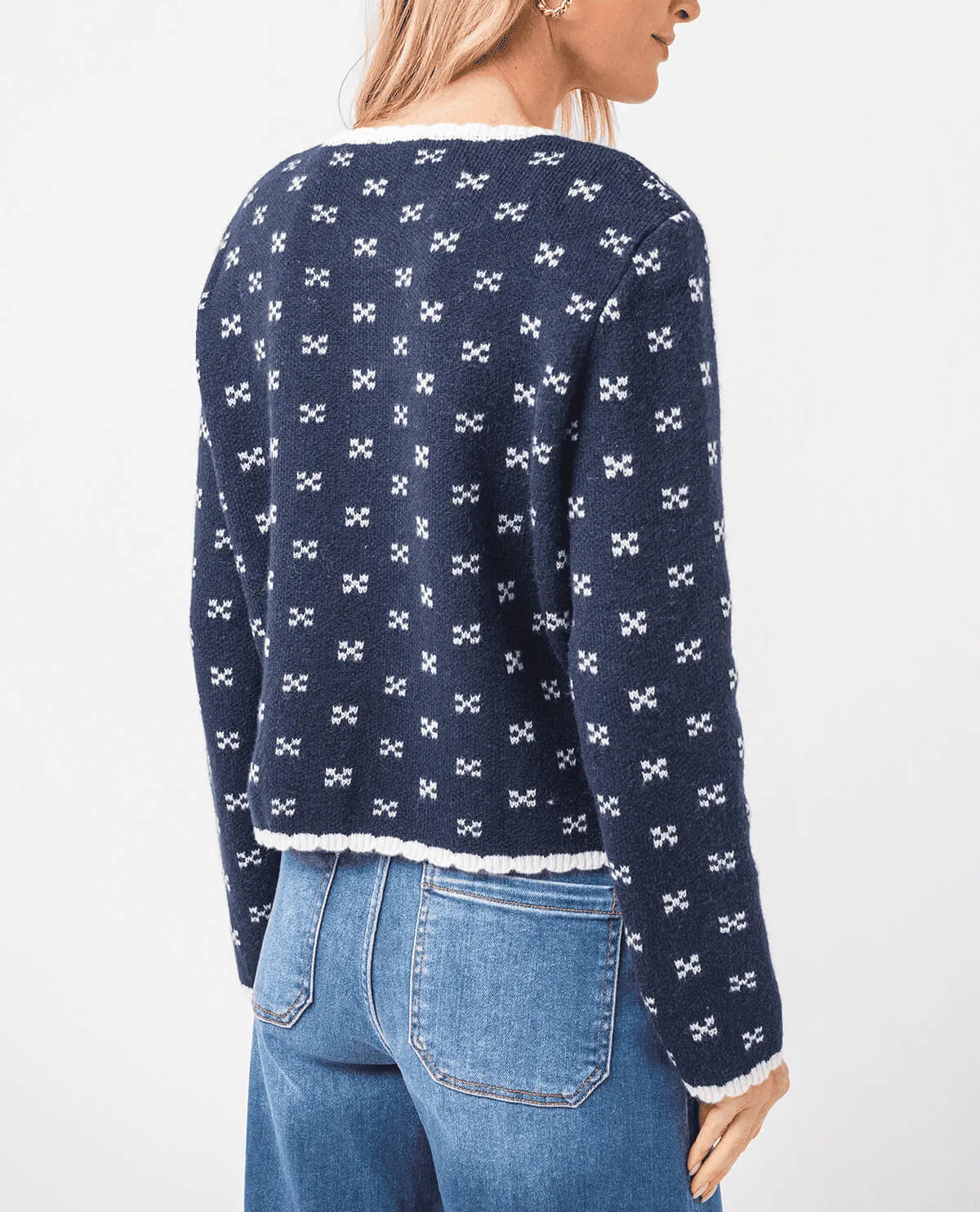 Bow Tie Knit Cardigan