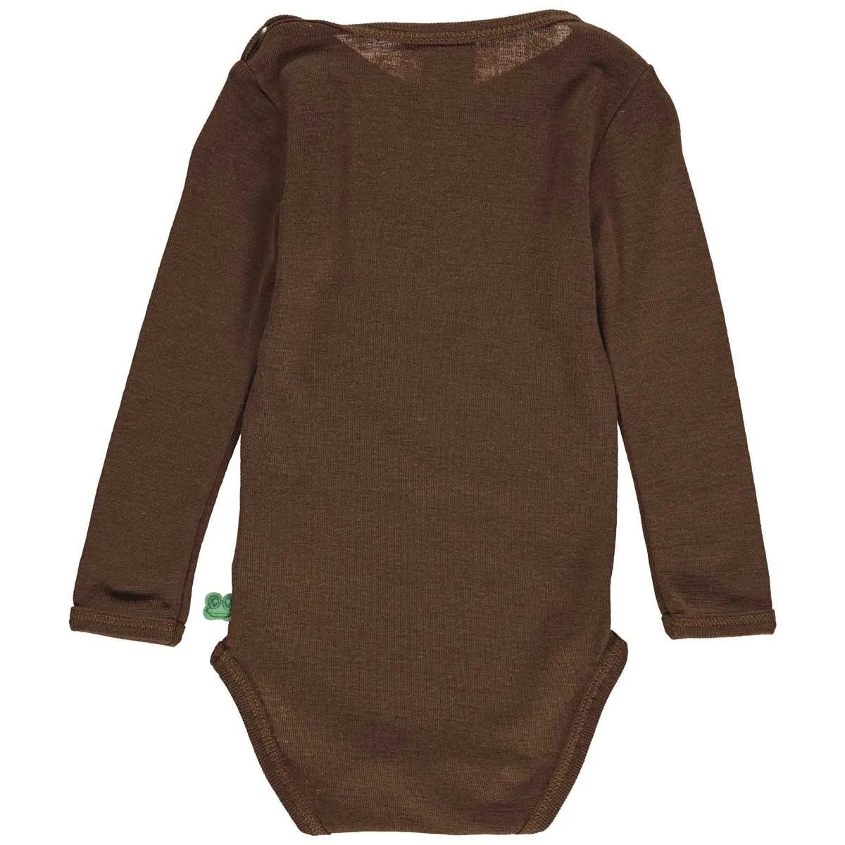 Brown Mist Merino Wool Long Sleeve Bodysuit