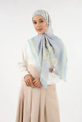 Bunga Raya Dusty Grey Square Scarf