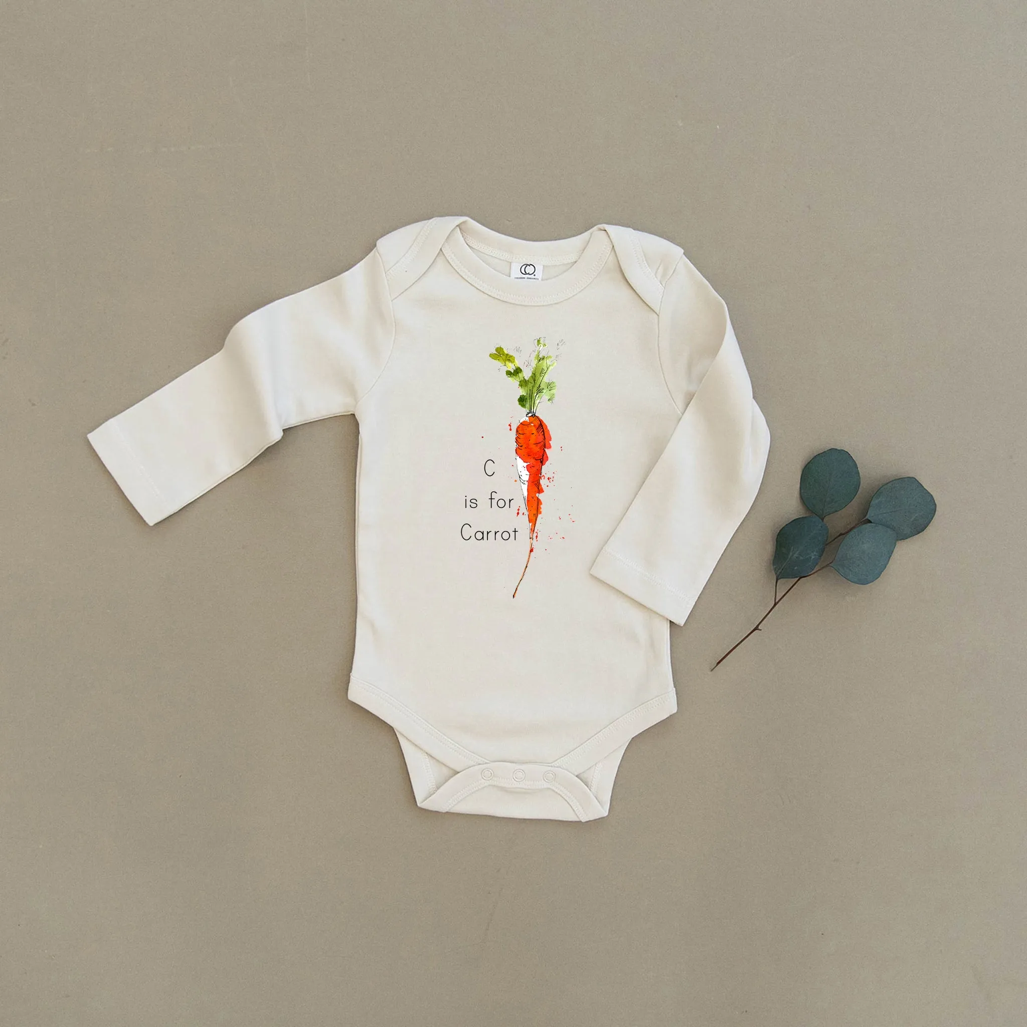 C is for Carrot Organic Baby Onesie®