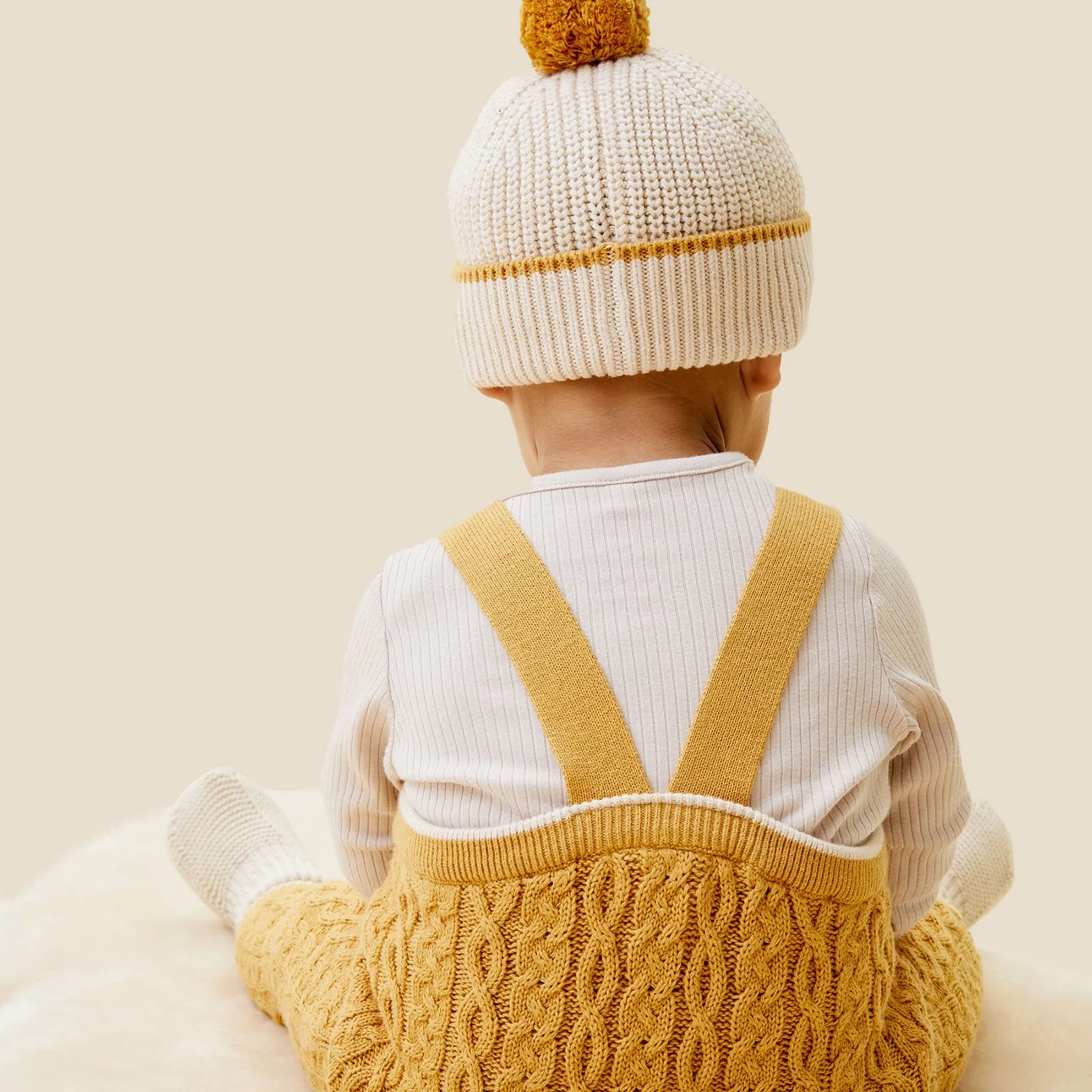 Cable Knit Dungarees & Bodysuit Outfit