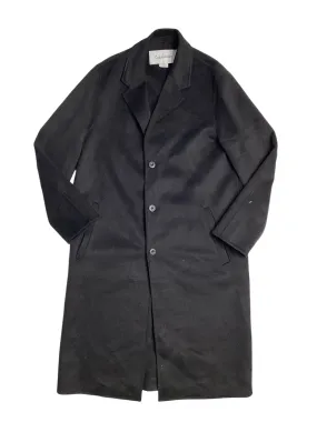 Calvin Klein Mens Regular Fit Wool Overcoat Coat Small Black