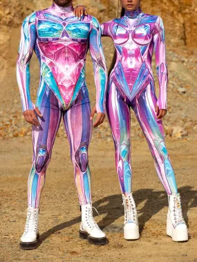 Candy Robot Cosplay Bodysuit Jumpsuit Festival Party Rave Outfits