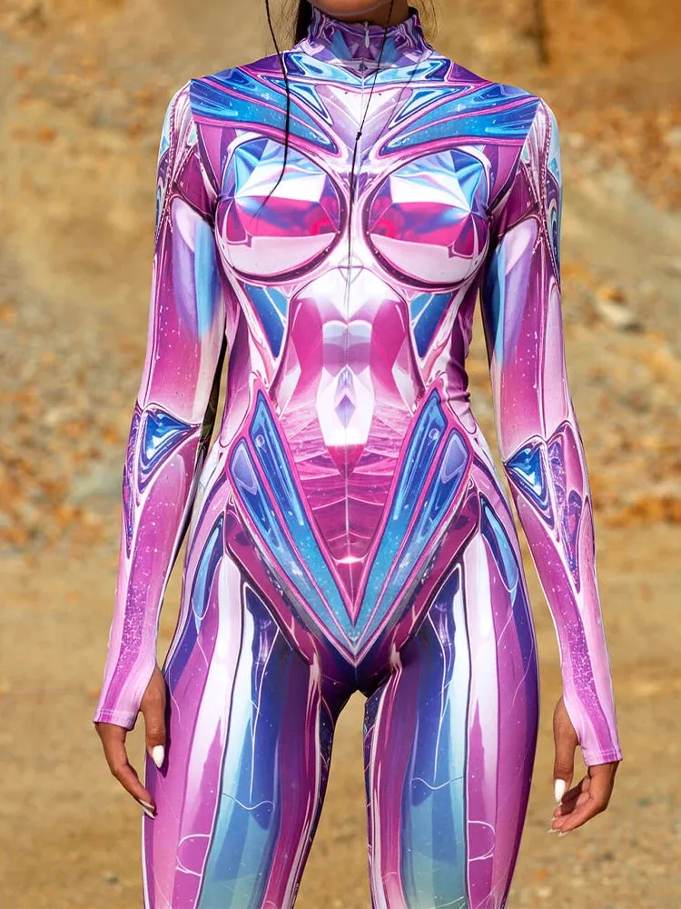 Candy Robot Cosplay Bodysuit Jumpsuit Festival Party Rave Outfits