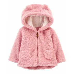 Carter's Zip-Up Sherpa Jacket Pink Age-0-24 Months-1M145710