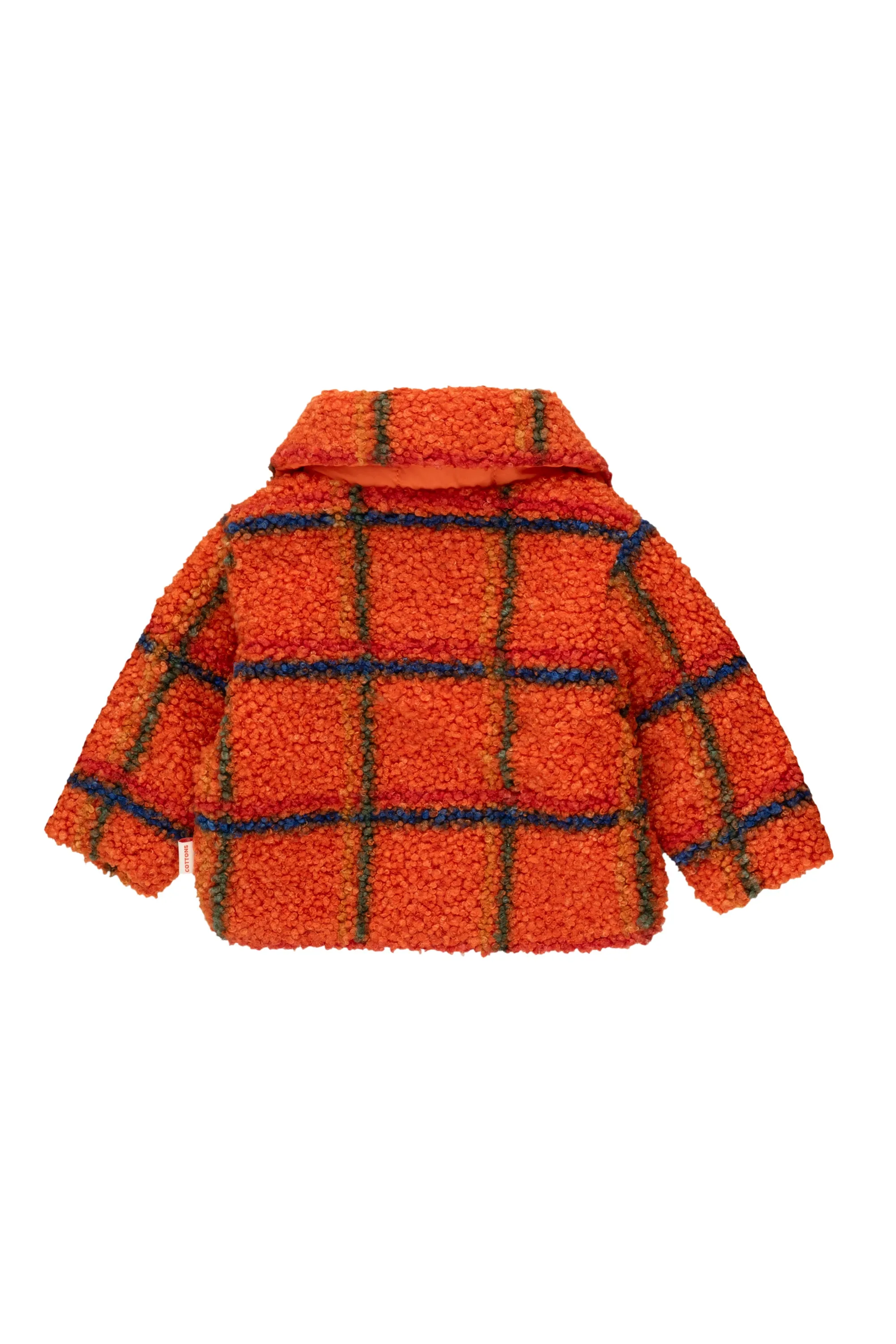 Check sherpa baby jacket